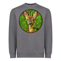 Storm red brocket deer christmas Heavyweight Sweatshirt - LillyAllenDesigns