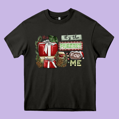 It's The Present For Me Heavy Core Tee Designed By Sublimationcraftshop