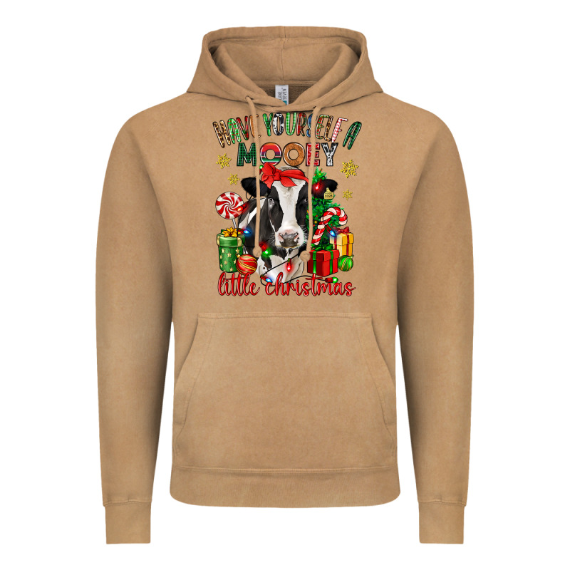 Have Yourself A Little Christmas Cow Vintage Hoodie by CowGirlArtShop | Teevron