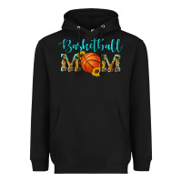 Black western leopard camouflage sunflowers glitter mom basketball Heavyweight Hoodie - Artiststas