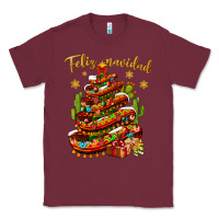 Burgundy Christmas Feliz Navidad Classic Tee - NancyCooperArtShop
