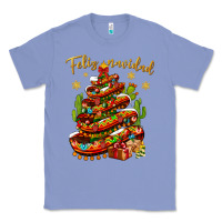 Colony Blue Christmas Feliz Navidad Classic Tee - NancyCooperArtShop