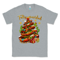 Heather Grey Christmas Feliz Navidad Classic Tee - NancyCooperArtShop