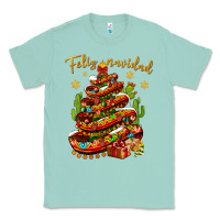 Seafoam Christmas Feliz Navidad Classic Tee - NancyCooperArtShop
