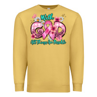 Antique Gold with god all things are possible Premium Sweatshirt - BarkalooDesign