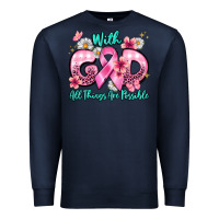 Navy with god all things are possible Premium Sweatshirt - BarkalooDesign