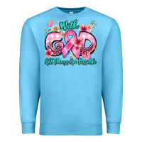 Ocean Blue with god all things are possible Premium Sweatshirt - BarkalooDesign