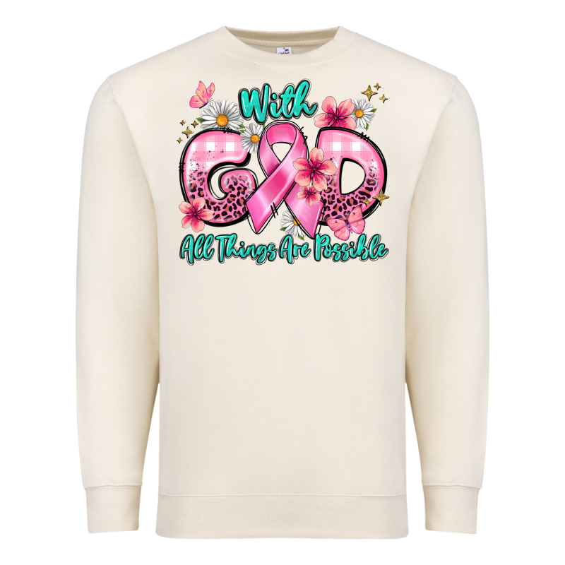 With God All Things Are Possible Premium Sweatshirt by BarkalooDesign | Teevron