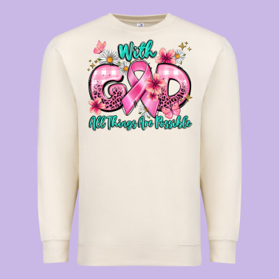 With God All Things Are Possible Premium Sweatshirt Designed By Barkaloodesign