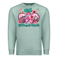 Seafoam with god all things are possible Premium Sweatshirt - BarkalooDesign