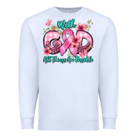 White with god all things are possible Premium Sweatshirt - BarkalooDesign