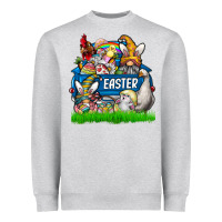 Heather Grey Easter truck Heavyweight Sweatshirt - CowhideDigitalArt