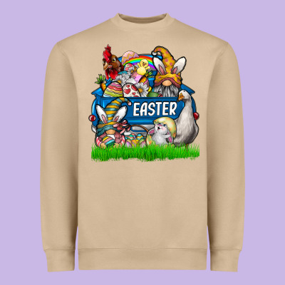 Easter Truck Heavyweight Sweatshirt Designed By Cowhidedigitalart