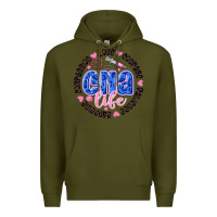 Army Green CNA Life Premium Hoodie - CowhideDigitalArt