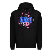 Black CNA Life Premium Hoodie - CowhideDigitalArt
