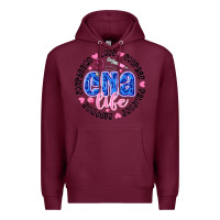 Burgundy CNA Life Premium Hoodie - CowhideDigitalArt