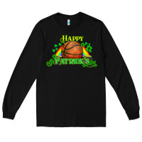 Black St. Patrick's Day Basketball Long Sleeve Tee - HowdyJamesFarm