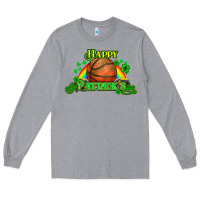 Heather Grey St. Patrick's Day Basketball Long Sleeve Tee - HowdyJamesFarm