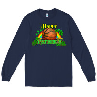 Navy St. Patrick's Day Basketball Long Sleeve Tee - HowdyJamesFarm