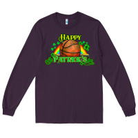 Plum St. Patrick's Day Basketball Long Sleeve Tee - HowdyJamesFarm