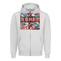 Dove Grey Nurse Zipper Hoodie - LillyAllenDesigns