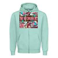 Seafoam Nurse Zipper Hoodie - LillyAllenDesigns