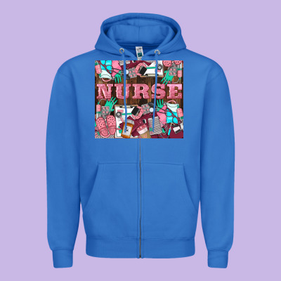 Nurse Zipper Hoodie Designed By Lillyallendesigns