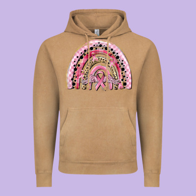 Cancer Rainbow Vintage Hoodie Designed By Cowgirlartshop