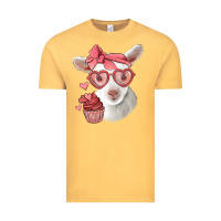 Vintage Mustard cute baby lamb valentines day Vintage Tee - Jasminsmagicworld