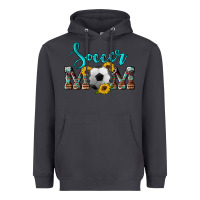 Smoke western leopard cowhide sunflowers  glitter mom soccer Heavyweight Hoodie - Artiststas