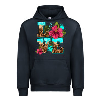 Navy love summer with flowers Urban Hoodie - AdoDesignShop