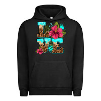 Pigment Black love summer with flowers Urban Hoodie - AdoDesignShop