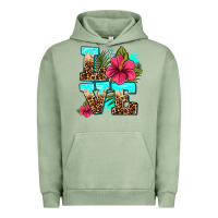 Pigment Oil Green love summer with flowers Urban Hoodie - AdoDesignShop
