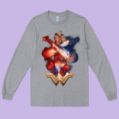 Wonder Woman Movie Arms Crossed T Shirt Long Sleeve Tee Designed By Inspiradesign