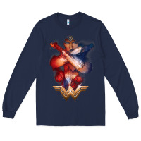 Navy wonder woman movie arms crossed t shirt Long Sleeve Tee - InspiraDesign