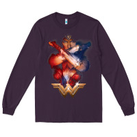 Plum wonder woman movie arms crossed t shirt Long Sleeve Tee - InspiraDesign