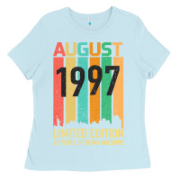 Baby Blue August 1997 23 Years Old 23rd Birthday Ladies Tee - Bettercallsaul