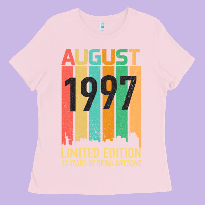 August 1997 23 Years Old 23rd Birthday Ladies Tee Designed By Bettercallsaul