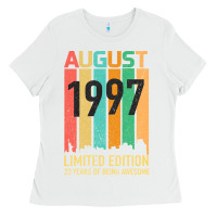 White August 1997 23 Years Old 23rd Birthday Ladies Tee - Bettercallsaul