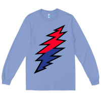Colony Blue Lazy Lightning Bolt Long Sleeve Tee - InspiraDesign