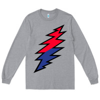 Heather Grey Lazy Lightning Bolt Long Sleeve Tee - InspiraDesign