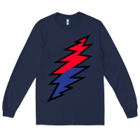 Navy Lazy Lightning Bolt Long Sleeve Tee - InspiraDesign