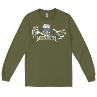Army Green Megadeath caught Long Sleeve Tee - InspiraDesign