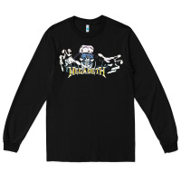 Black Megadeath caught Long Sleeve Tee - InspiraDesign