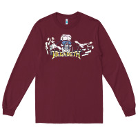 Burgundy Megadeath caught Long Sleeve Tee - InspiraDesign
