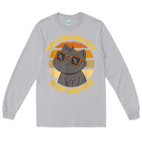 Moon Dust funny retro sunset eff you see kay why oh you cat lovers t shirt Long Sleeve Tee - ArtChic