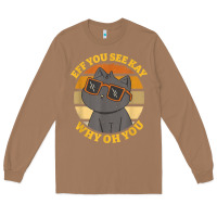 Toasted Coconut funny retro sunset eff you see kay why oh you cat lovers t shirt Long Sleeve Tee - ArtChic