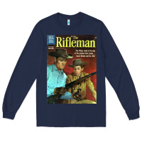 Navy The Rifleman Retro Western Long Sleeve Tee - ArtChic