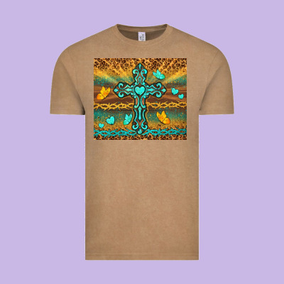 Western Cross Vintage Tee Designed By Tumblerdesignbyshophia