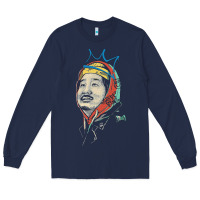 Navy animated bobby lee tiger belly Long Sleeve Tee - ArtChic